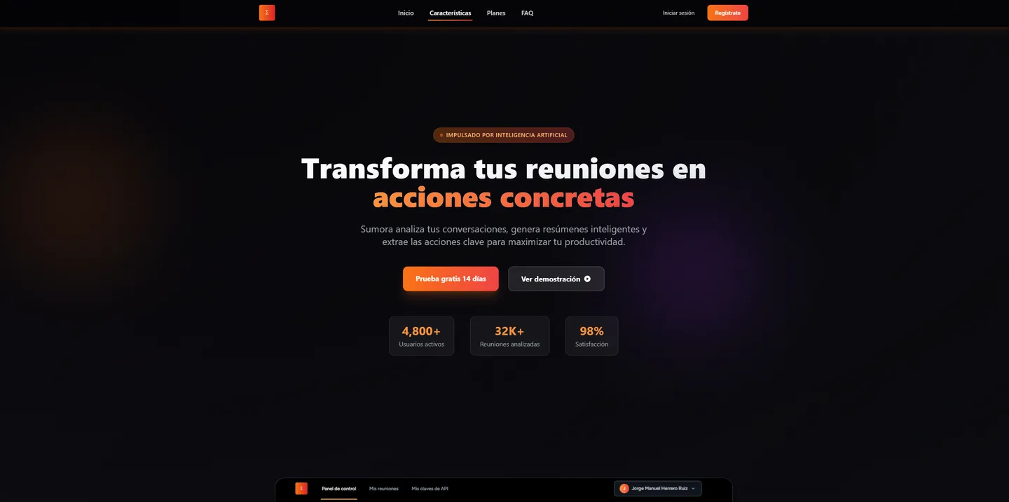 Vista del proyecto Sumora